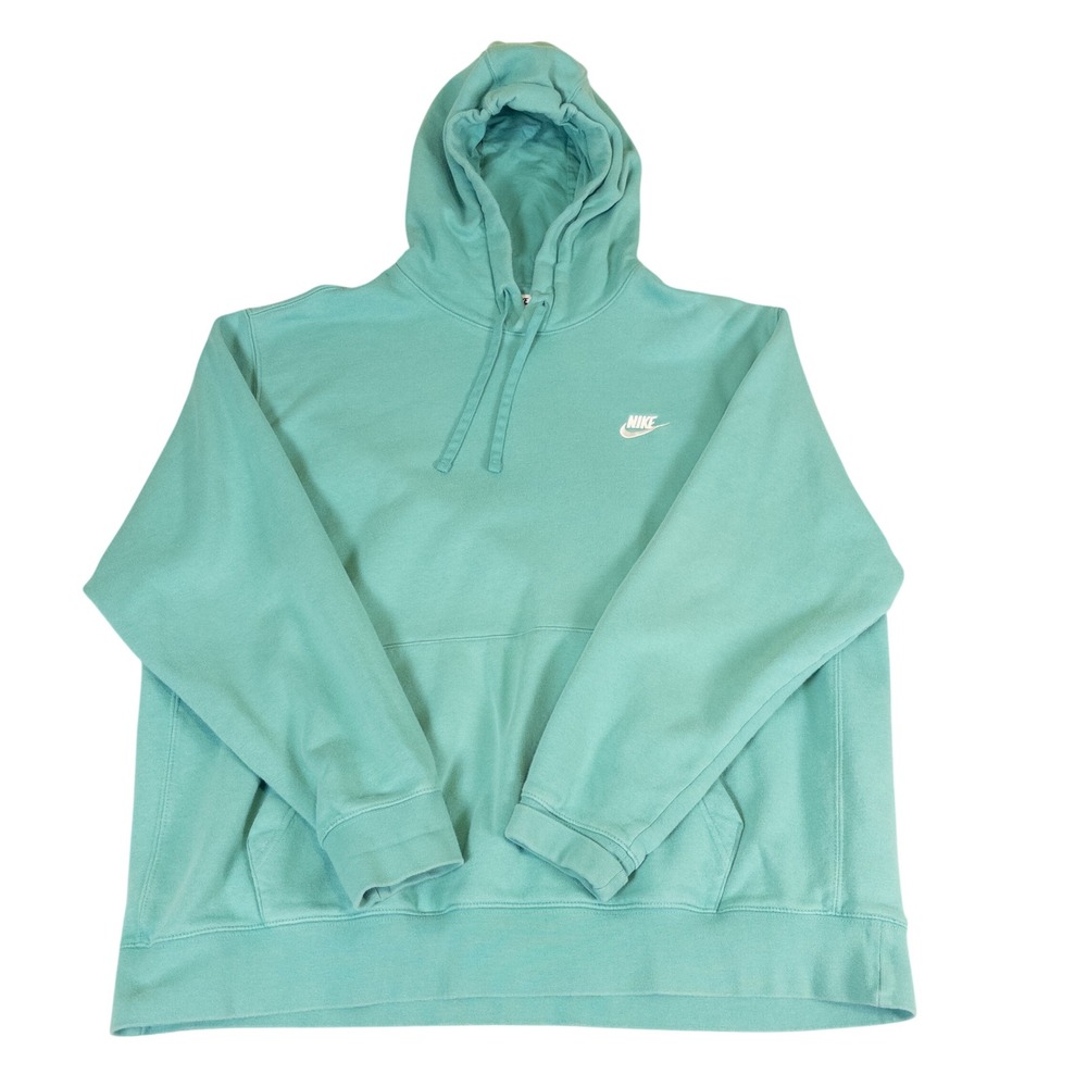 Nike Sportswear Club Fleece Hoodie Mens XXL Teal Green Pullover BV2654-392